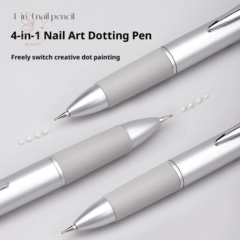 4in1 Nail Dotting Pen Nail Art Dotting Tools In ปากกาลูกลื่น Design Nail Art Tip Dot Paint ชุดแต่งเล็บ {TH} รูปที่ 8