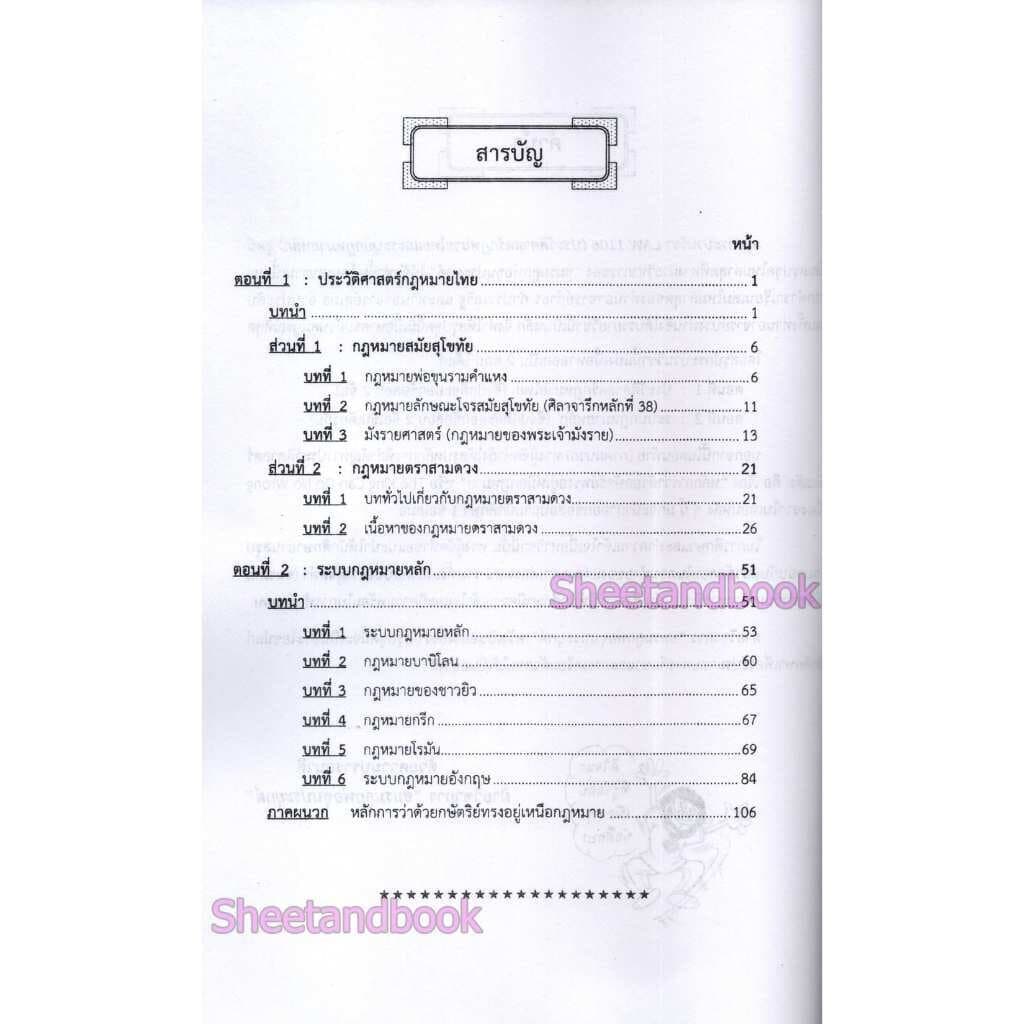 ชีทราม LAW1106 LAW4062 ประวัติศาสตร์กฎหมายไทยและระบบกฎหมายหลัก Sheetandbook รูปที่ 4