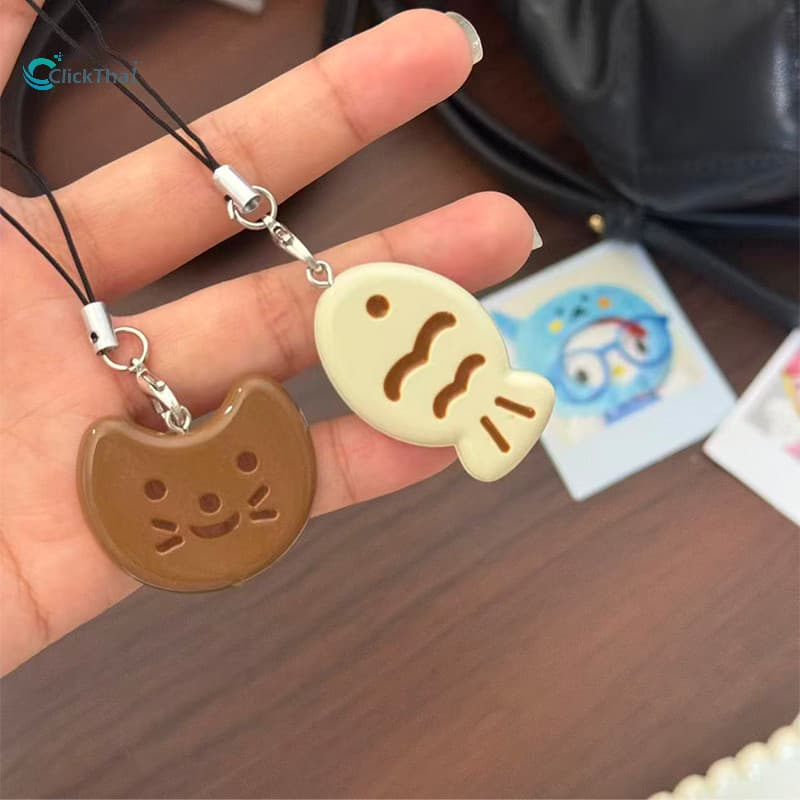 สายห้อยโทรศัพท์ ที่ห้อยกุญแจ Creative Cat Little Fish Phone Chain คู่โทรศัพท์กระเป๋าแฟชั่นจี้ รูปที่ 3
