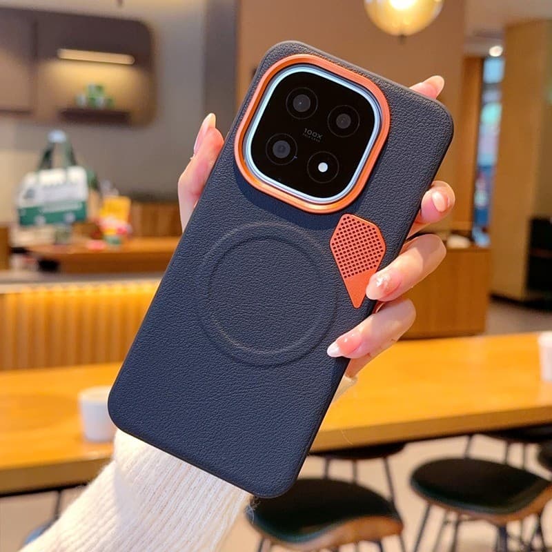 การกระจายความร้อนเคสโทรศัพท์แม่เหล็กสําหรับIQOO 15 13 Z10 Zurbo Pro/Pro+ Y300GTเลนส์โลหะธรรมดาหนังAnti drop Case Sensitiveปุ่มอิสระฝาครอบป้องกัน รูปที่ 3