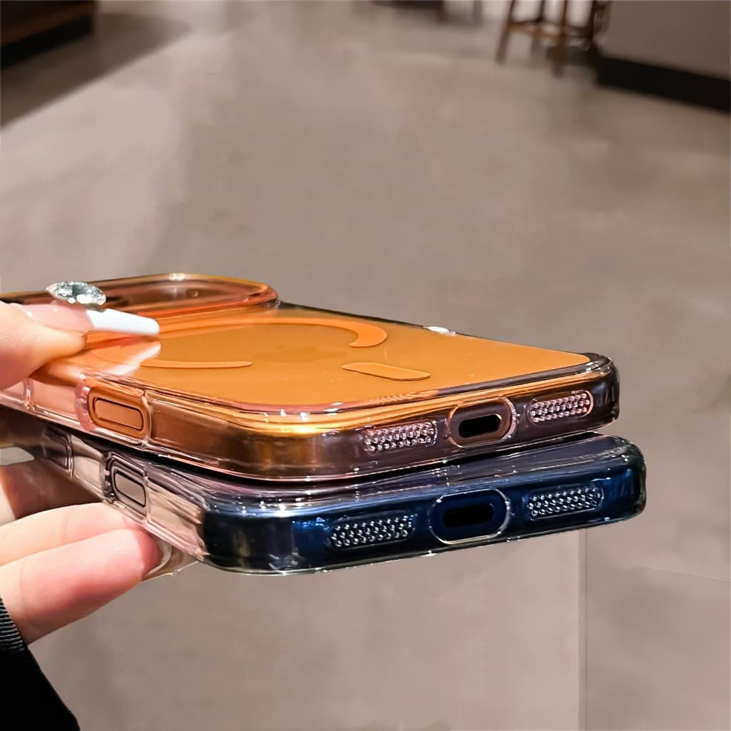 เคสแม่เหล็กโปร่งใสสําหรับ iPhone 17 Air 16 Pro 15 14 Pro Max เคสแข็ง PC แบบใสฝาครอบกันกระแทก รูปที่ 8