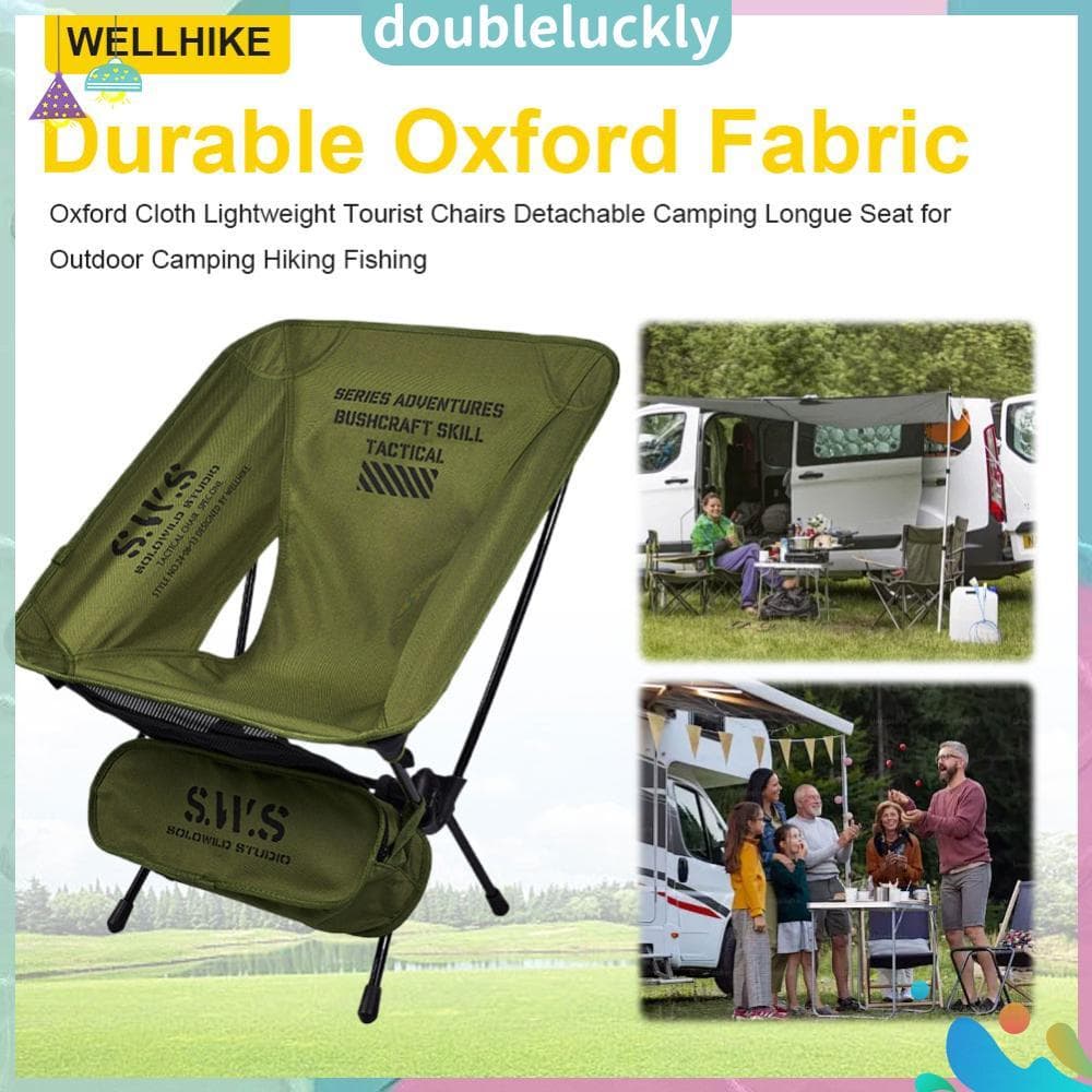 เก้าอี้ตั้งแคมป์พับได้ ผ้า Oxford Ultralight เก้าอี้เดินทางที่ถอดออกได้ Camping Longue ที่นั่งสําหรับการตั้งแคมป์กลางแจ้งเดินป่า รูปที่ 7