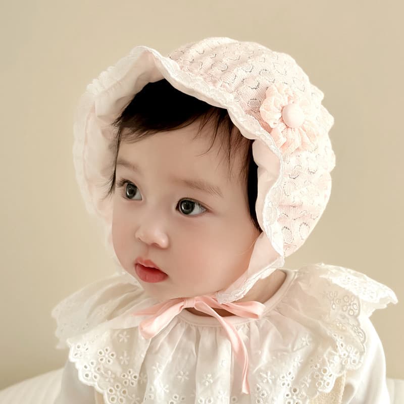 หมวกเด็กแรกเกิด ประดับลูกไม้ เหมาะสำหรับเด็กอายุ 0-12 เดือน ผลิตจากผ้าฝ้ายรอบศีรษะ 42-46CM ระบายอากาศได้ดีและสวมใส่สบาย รูปที่ 8