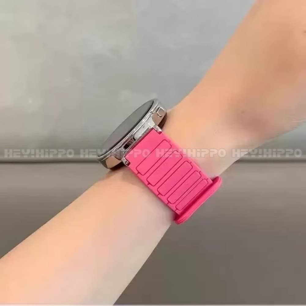 สามซิลิโคนแม่เหล็กสําหรับ Amazfit 2 Square/Active active2/GTS 4Mini/GTS 4 3 2 2e 2Mini/Bip 3/Bip SU Pro Bip6 Bip5 unit bip3 เปลี่ยนสร้อยข้อมือ Band รูปที่ 4