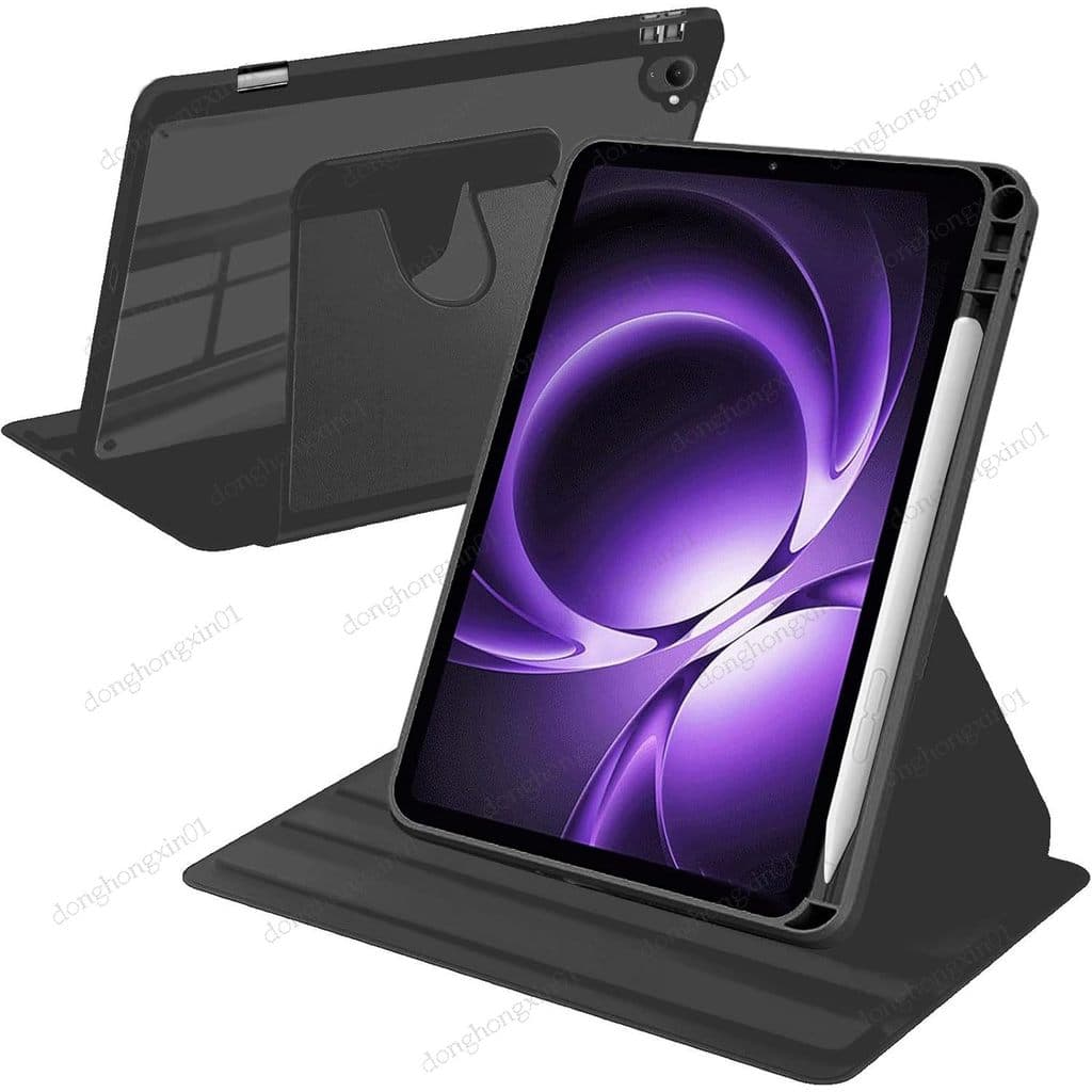 เคสแท็บเล็ต Xiaomi หมุนได้ 360° อะคริลิคใสแข็ง พร้อมที่ใส่ปากกา รองรับ Pad Mini 8.8 นิ้ว 2025, Mi Pad 7/8 Pro 11.2 นิ้ว, Redmi Pad 2 Pro 12.1 นิ้ว, Pad 2, Poco Pad 12.1 นิ้ว รูปที่ 1