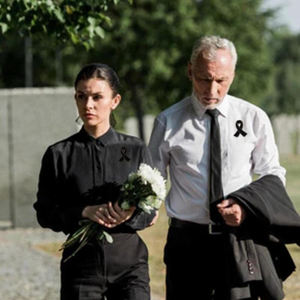 เข็มกลัดตราสัญลักษณ์สีดำ และริบบิ้น เหมาะสำหรับงานพิธีต่างๆ รูปที่ 3