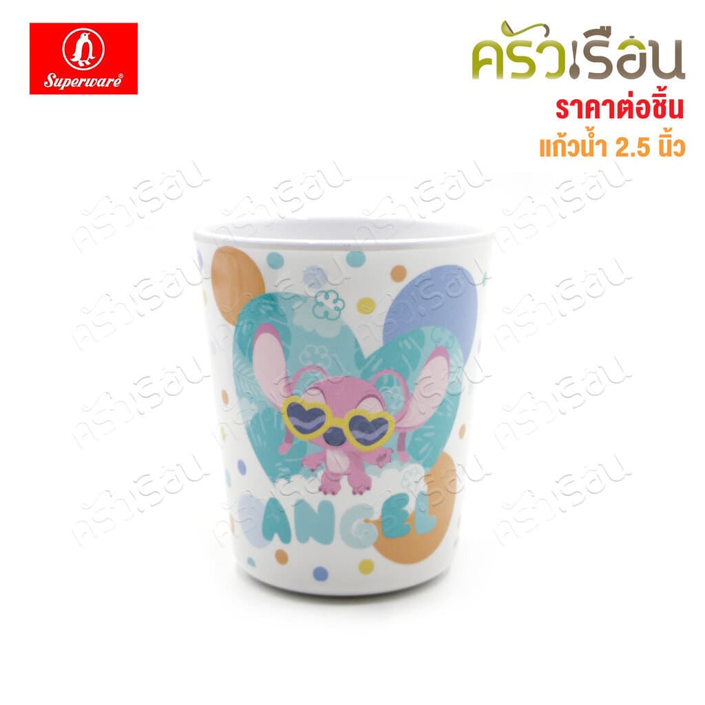 Superware ลาย Stitch Aloha สติทช์ อะโลฮ่า จาน หรือ ชาม หรือ ช้อนส้อม หรือ แก้วน้ำ เมลามีน รูปที่ 8