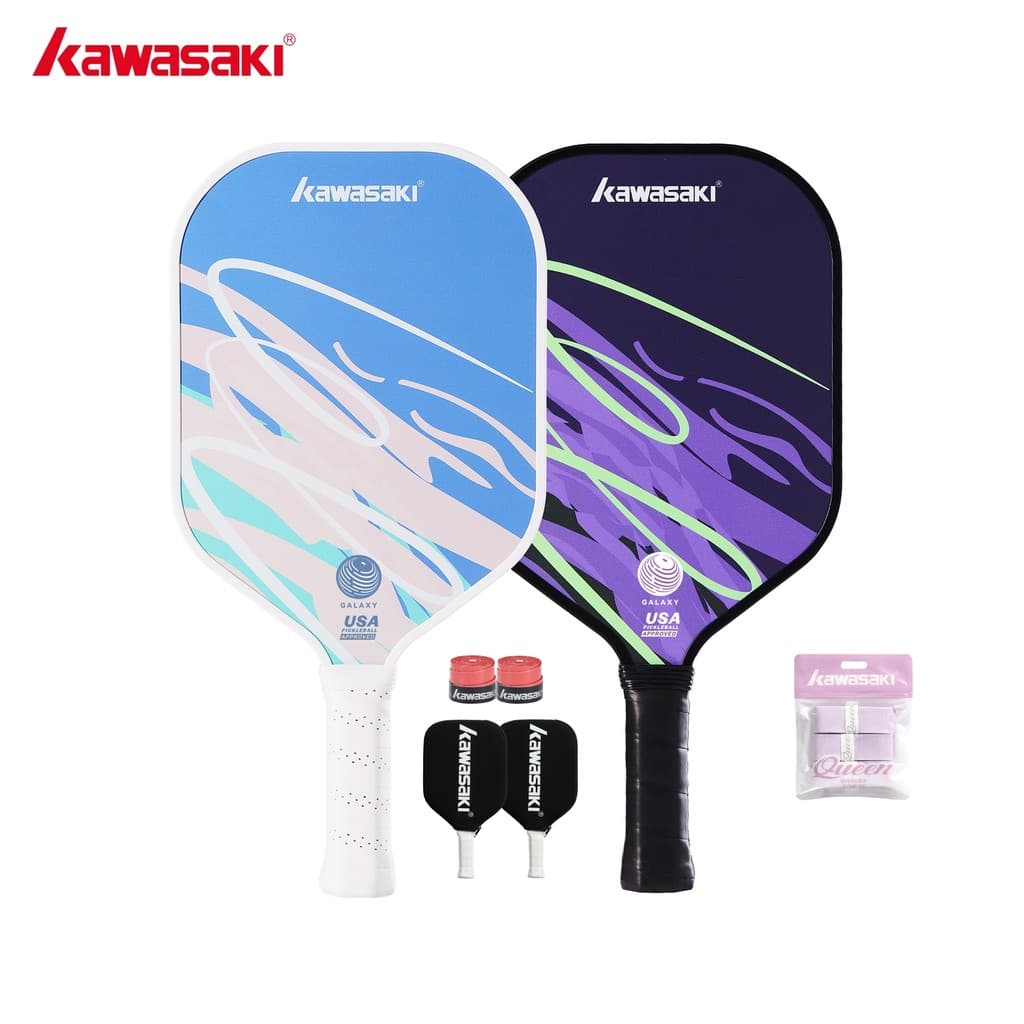 KAWASAKI คาวาซากิ Pickleball Paddle GALAXY&AURORA 220g ไฟเบอร์กลาส Pickle Racket สําหรับผู้เริ่มต้นโจมตี รูปที่ 5