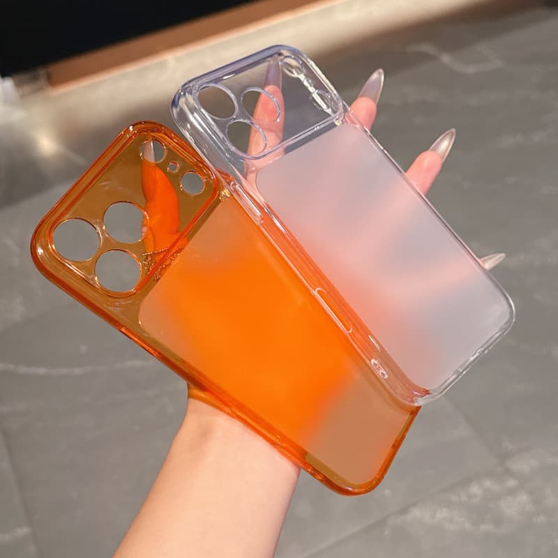 Simple สีทึบ TPU soft Case สําหรับ iPhone 13 14 15 16 17 Pro Max ปลอก Anti fall ฝาครอบป้องกันสําหรับ iPhone16 กรณี รูปที่ 1
