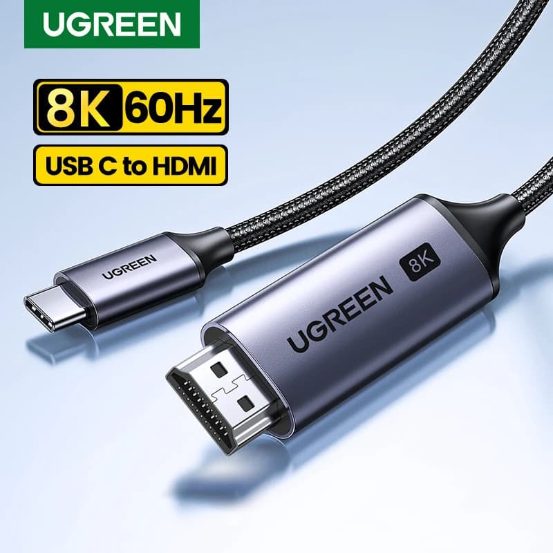 UGREEN สายที่รองรับ HDMI USB C ประเภท C ถึง 8K/60Hz 4K/60Hz สําหรับ Samsung Galaxy USB C ถึง HDMI 2.1 รูปที่ 1