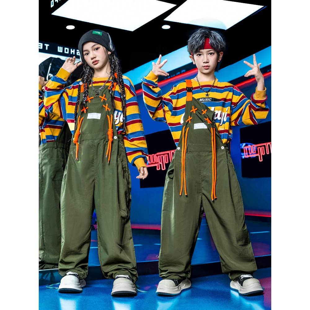 15-75KG ฮิปฮอป ชุดเต้น เด็ก ชุดโคฟเวอร์ เด็กผู้ชาย ชุด cover dance แจ๊ส ชุดซ้อม เด็กผู้หญิง hiphop ชุดลีดเดอร์ แดนเซอร์ รูปที่ 6