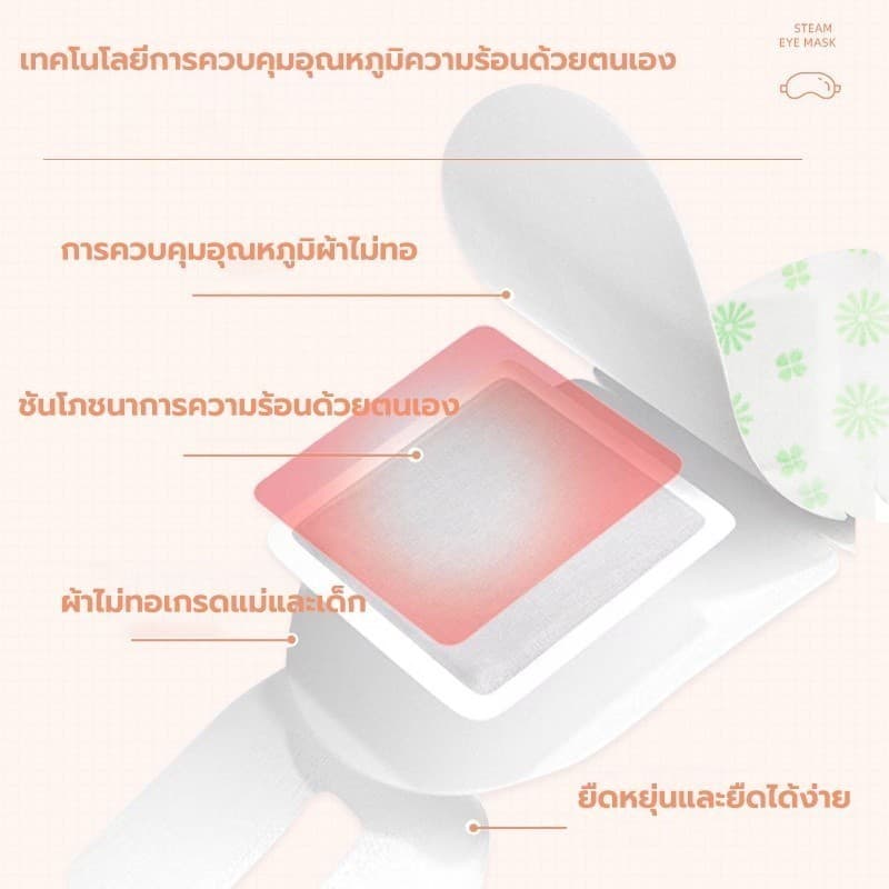 YTL แผ่นปิดตาอุ่น แผ่นประคบตา แผ่นประคบตาอุ่นสปาตาอุ่น แก้ปวดตาแผ่นปิดตาอุ่น รูปที่ 5
