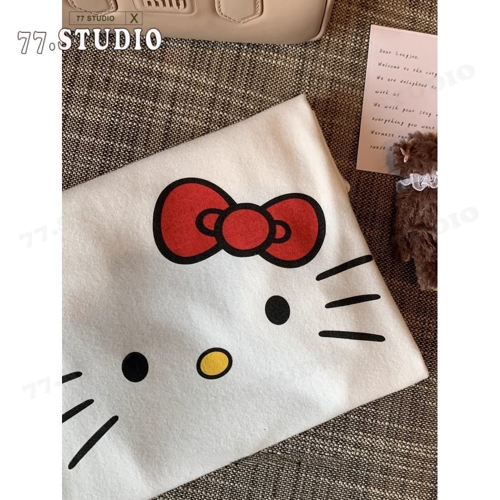 เสื้อครอป cotton t shirt ลายการ์ตูน สีขาว แขนสั้น เสื้อเชิ้ตผู้หญิง baby tee S-XL รูปที่ 9