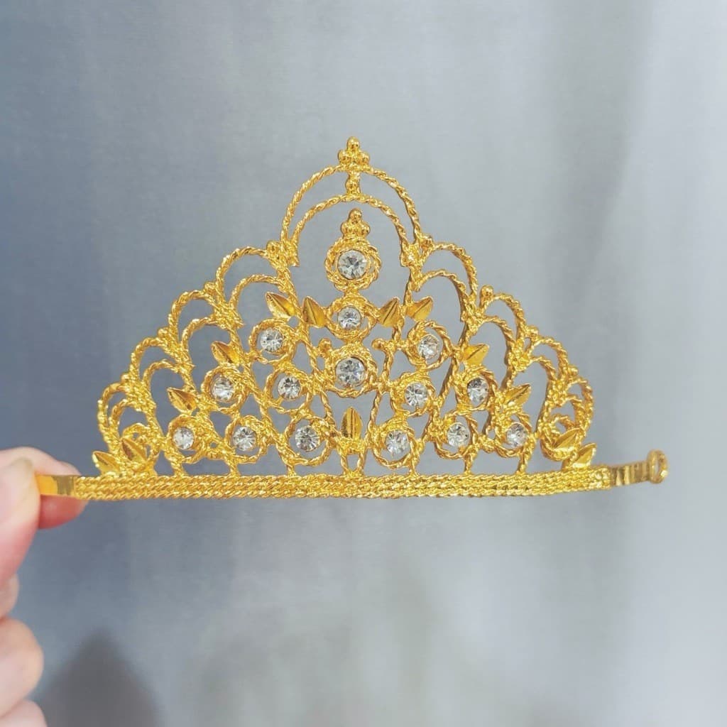 มงกุฏชุดไทย กะบังหน้าเด็ก–ผู้ใหญ่ ใส่ได้ | เครื่องประดับผมนางรำ ชุดไทยโบราณ รูปที่ 9