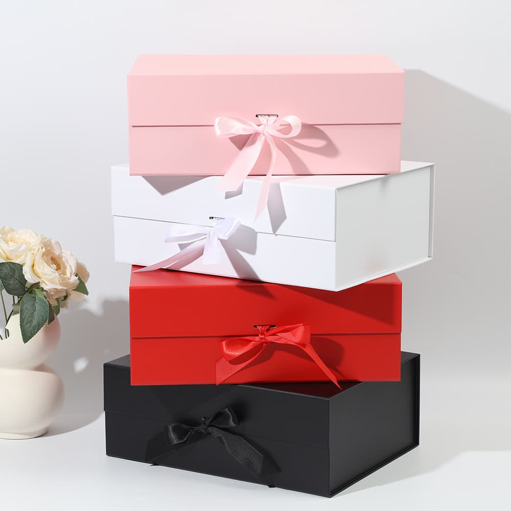 กล่องของขวัญผูกโบว์ Gift Box มีหลายขนาด กล่องจั่วปัง พร้อมริบบิ้นโบว์ สำหรับใส่ของขวัญ รูปที่ 2