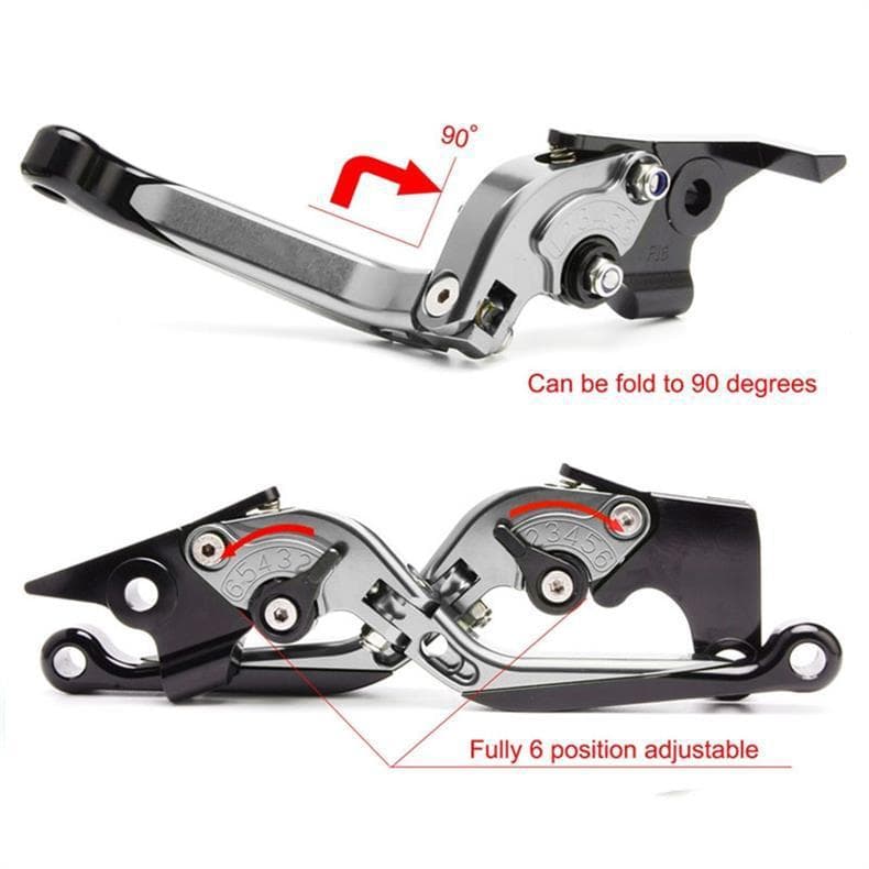 HONA Forza 300 350 มือเบรกมือ เบรคล็อคได้ ปรับได้ 6 ระดับ ปรับความยาวแฮนด์ได้ กัลโลสโคป พับได้ อลูมิเนียมอัลลอยด์ รูปที่ 5
