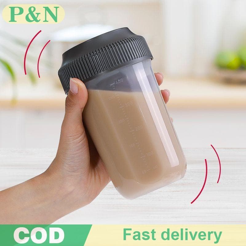 400 ML Fitness Shaker Cup สําหรับผู้ชายและผู้หญิงกีฬาโปรตีน Milkshake ถ้วยผสมสุขภาพและความงาม Home Goods รูปที่ 8