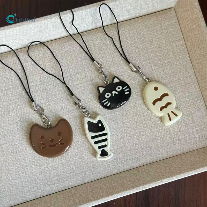 สายห้อยโทรศัพท์ ที่ห้อยกุญแจ Creative Cat Little Fish Phone Chain คู่โทรศัพท์กระเป๋าแฟชั่นจี้ รูปที่ 8