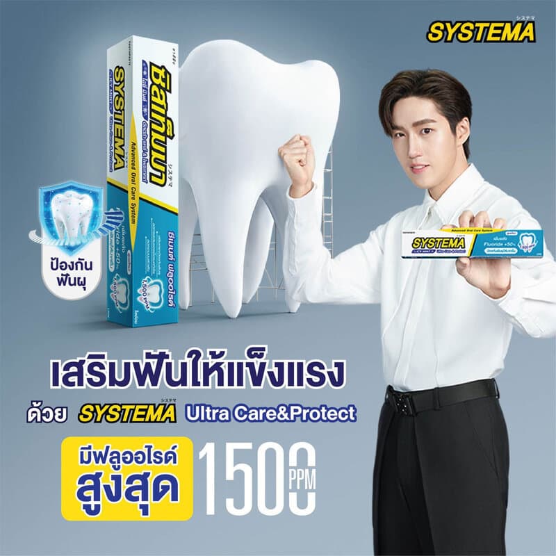 Systema Toothpaste Icy Mint 140g ซิสเท็มมา ยาสีฟัน กลิ่นไอซี่ มินต์. รูปที่ 5