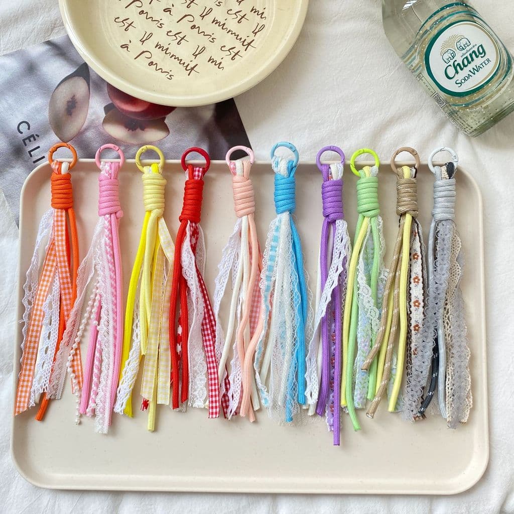DIY Miu-inspired Instagram-worthy bag Charm, ขอบลูกไม้, ของเล่นตุ๊กตาอินเทรนด์ครอบงํา, พวงกุญแจ, เครื่องประดับกล่องตาบอด, เชือก รูปที่ 1