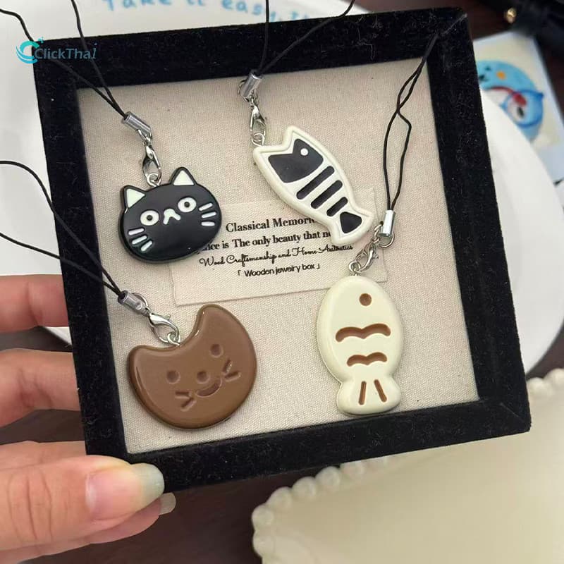สายห้อยโทรศัพท์ ที่ห้อยกุญแจ Creative Cat Little Fish Phone Chain คู่โทรศัพท์กระเป๋าแฟชั่นจี้ รูปที่ 6