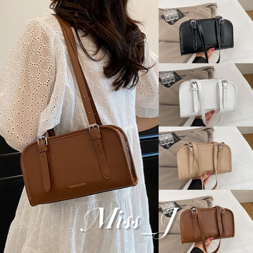 Miss_J จากกทมกระเป๋าถือสไตล์วินเทจ กระเป๋าสะพายข้างทรงมินิมอล แบบเล็กๆ สะพายใต้วงแขน ดูหรูหรา รูปที่ 1