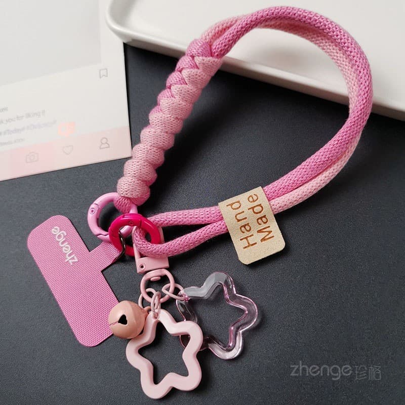 เชือกเส้นเล็กโทรศัพท์มือถือข้อมือคมชัดสีเชือกถักสั้น อิน ที่แข็งแกร่งทนทานเดินทางกลางแจ้งช้อปปิ้งหญิงเดินทางปีนเขา รูปที่ 8