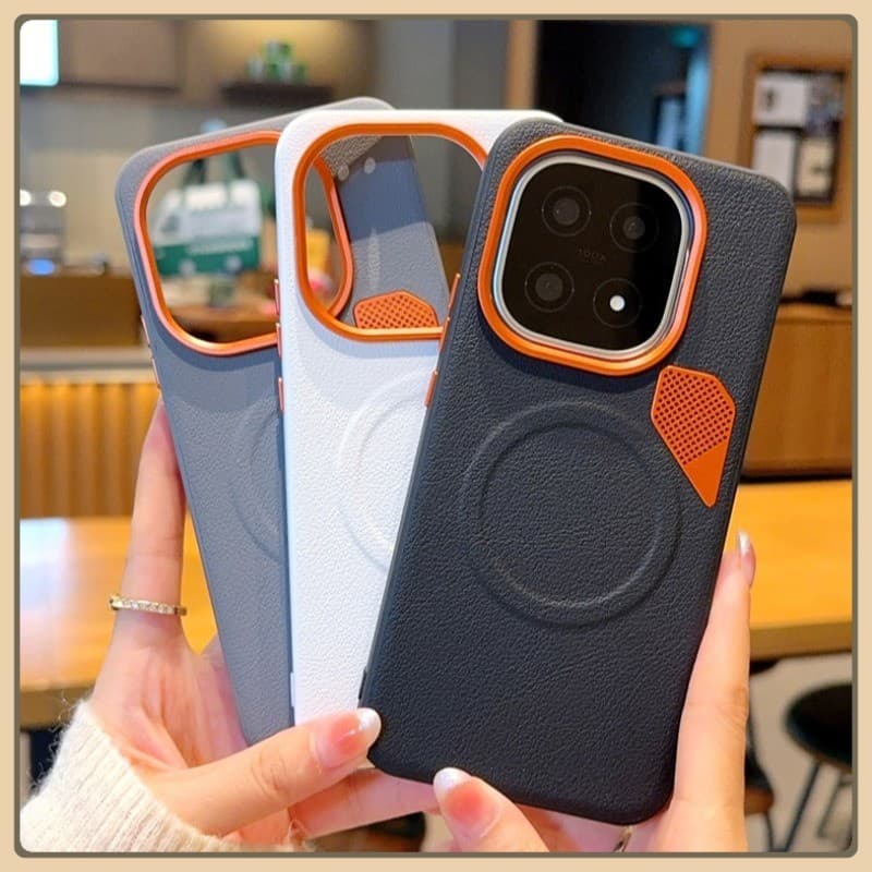 การกระจายความร้อนเคสโทรศัพท์แม่เหล็กสําหรับIQOO 15 13 Z10 Zurbo Pro/Pro+ Y300GTเลนส์โลหะธรรมดาหนังAnti drop Case Sensitiveปุ่มอิสระฝาครอบป้องกัน รูปที่ 1