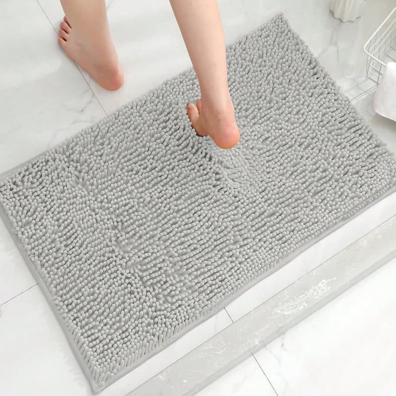 Chenille พรมรองพื้นหนา สำหรับบ้าน กันลื่น ใช้ได้ทั้งหน้าประตูและห้องน้ำ ซับน้ำเร็ว แห้งไว นุ่มสบาย รูปที่ 9