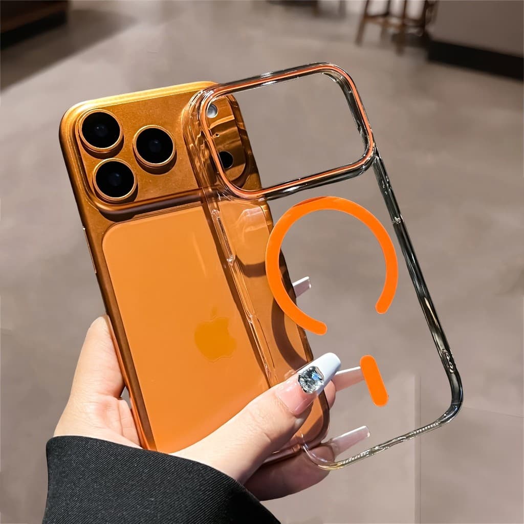 เคสแม่เหล็กโปร่งใสสําหรับ iPhone 17 Air 16 Pro 15 14 Pro Max เคสแข็ง PC แบบใสฝาครอบกันกระแทก รูปที่ 9