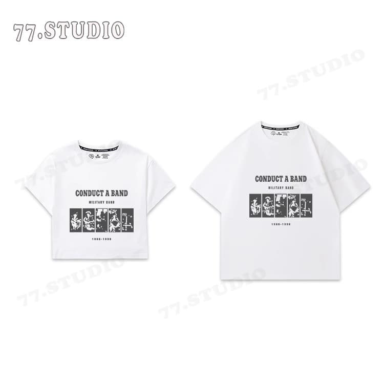 จากกทม มาถึงใน 2วัน）เสื้อผ้าคู่รัก เสื้อยืดยอดฮิตสไตล์ญี่ปุ่นและเกาหลี เสื้อยืดแขนสั้น เสื้อเชิ้ตลำลองสบายcouple รูปที่ 5