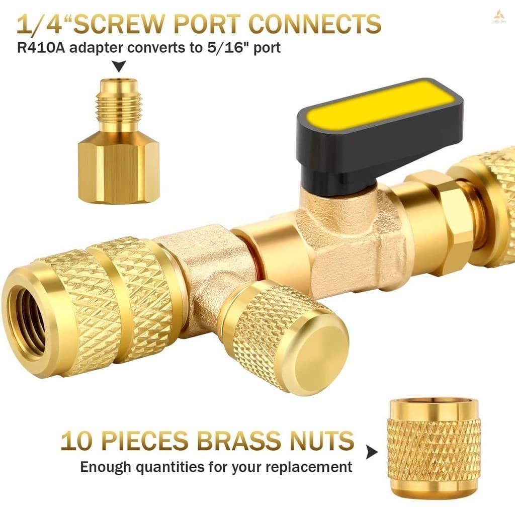เครื่องมือถอดแกนวาล์วเครื่องปรับอากาศรถยนต์ SAE 1/4 นิ้ว 5/16 นิ้ว สําหรับ R22 R410A รูปที่ 6