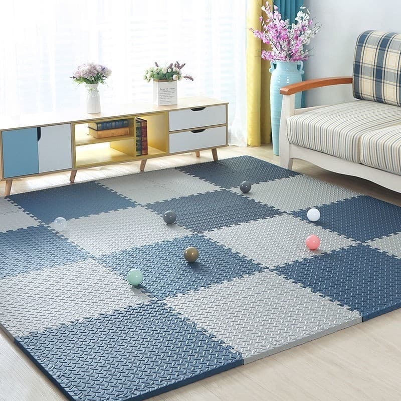 ชุด 16 ชิ้นของแท้ แผ่นโฟมจิ๊ก EVAวัสดุ ซอว์ปูพื้น 30×30cm 60×60cm สองขนาด เสื่อรองคลาน แผ่นรองคลาน แผ่นรองออกกำลังกาย รูปที่ 9