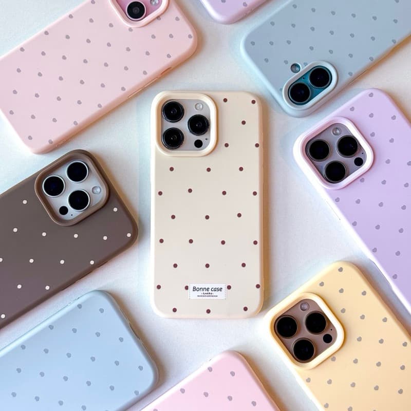 10สีT1S201 เคสนิ่มกันเลนส์กล้องลายจุด, ลายหัวใจ เคสไอโฟน สำหรับ iPhone case11-15Promax,17Pro,17Promax รูปที่ 4