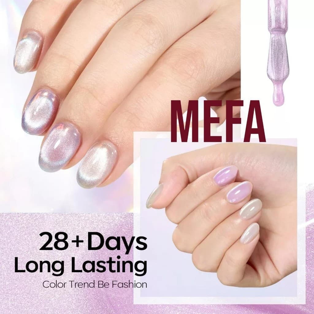 MEFA น้ำยาทาเล็บเจลตาแมว 6 สี 7ml ชุดเจลแม่เหล็กแช่ สีเจลลูกแก้ว Moonlight Cat Eye Gel รูปที่ 3