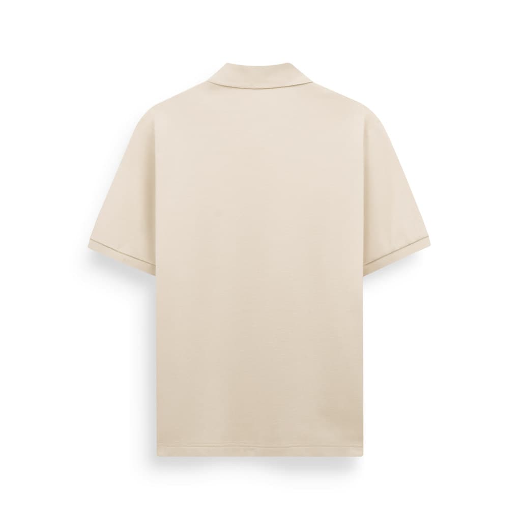 AIIZ เสื้อโปโลสีพื้นปักโลโก้ ผ้าคอนตอน รูปที่ 3