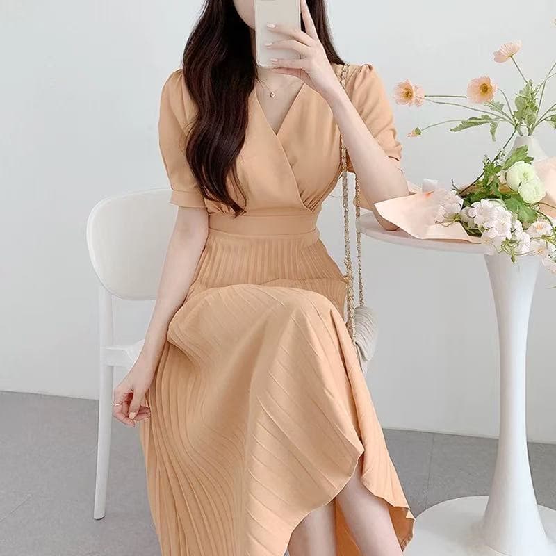 เดรสสีขาว ขาว เน่ารัก sexy dress สีทึบ สบายๆ เดรสผู้หญิง ทํางาน เหมาะสำหรับทุกโอกาส รูปที่ 5