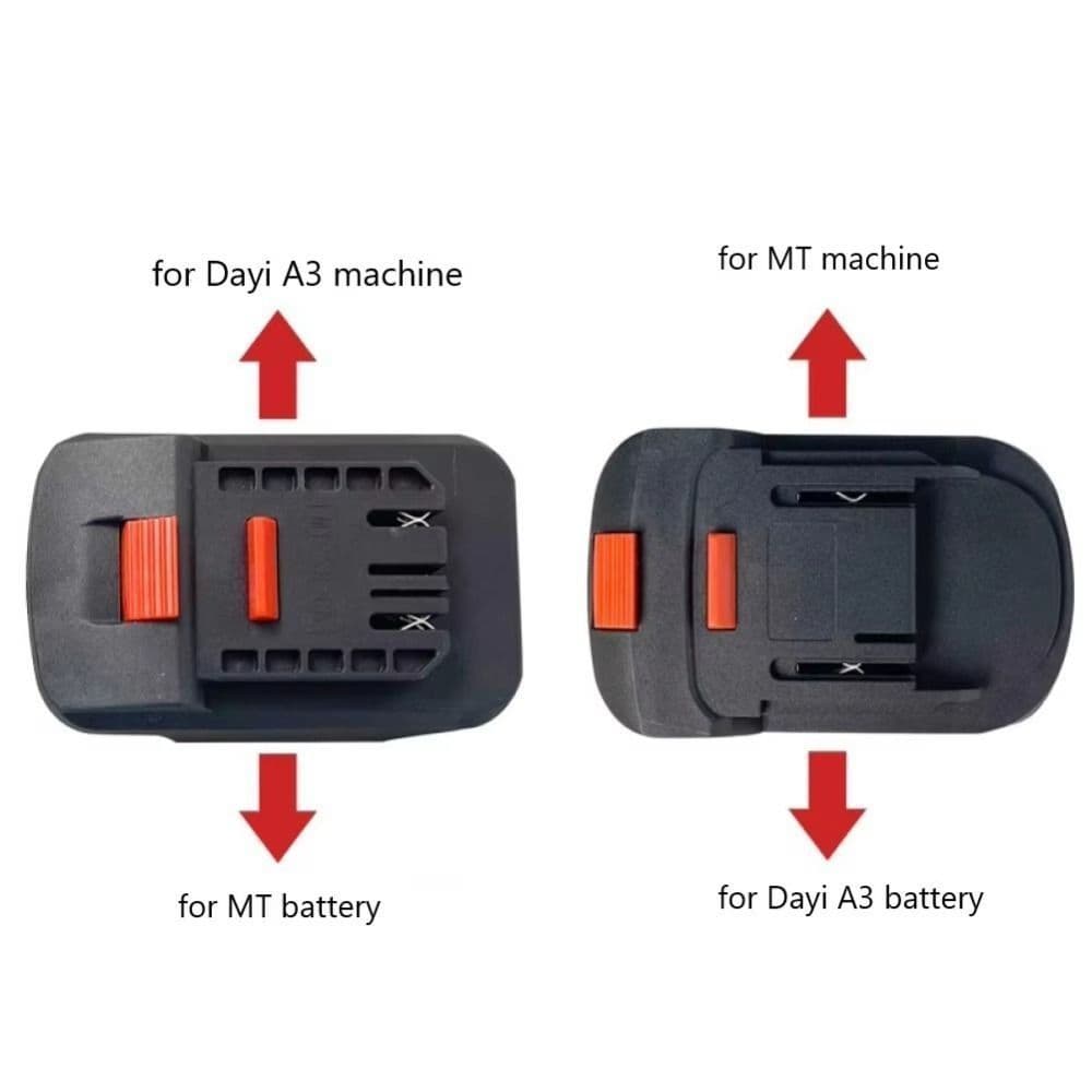 อะแดปเตอร์แบตเตอรี่ AULORAMT, 2 in 1 18V ตัวแปลงแบตเตอรี่ลิเธียม, อะแดปเตอร์แปลงพลาสติกอะแดปเตอร์เครื่องมือไฟฟ้าสําหรับ Dayi แบตเตอรี่ A3 รูปที่ 2