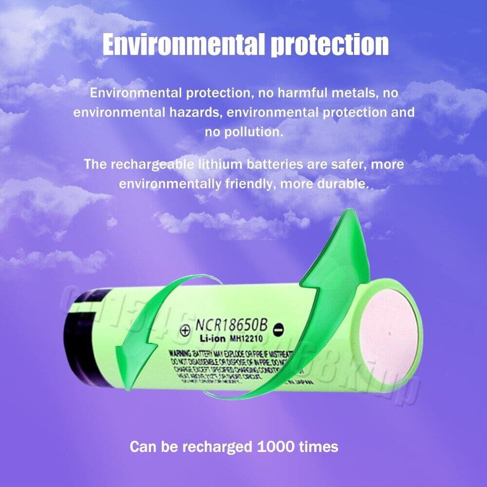 Panasonic 18650 NCR18650A 3.7V 6800mAh discharge 20A แบตเตอรี่ลิเธียมแบบชาร์จไฟได้สําหรับไฟฉายพัดลม รูปที่ 4