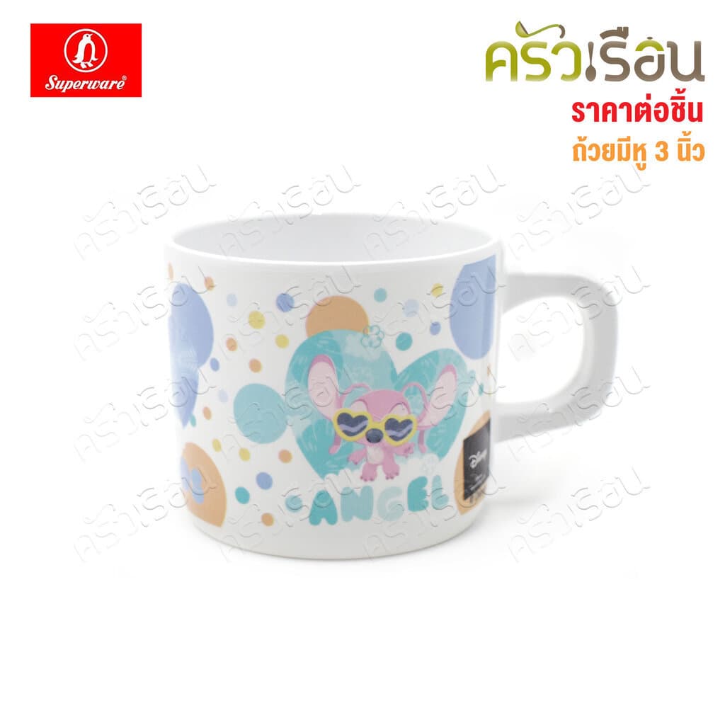 Superware ลาย Stitch Aloha สติทช์ อะโลฮ่า จาน หรือ ชาม หรือ ช้อนส้อม หรือ แก้วน้ำ เมลามีน รูปที่ 9