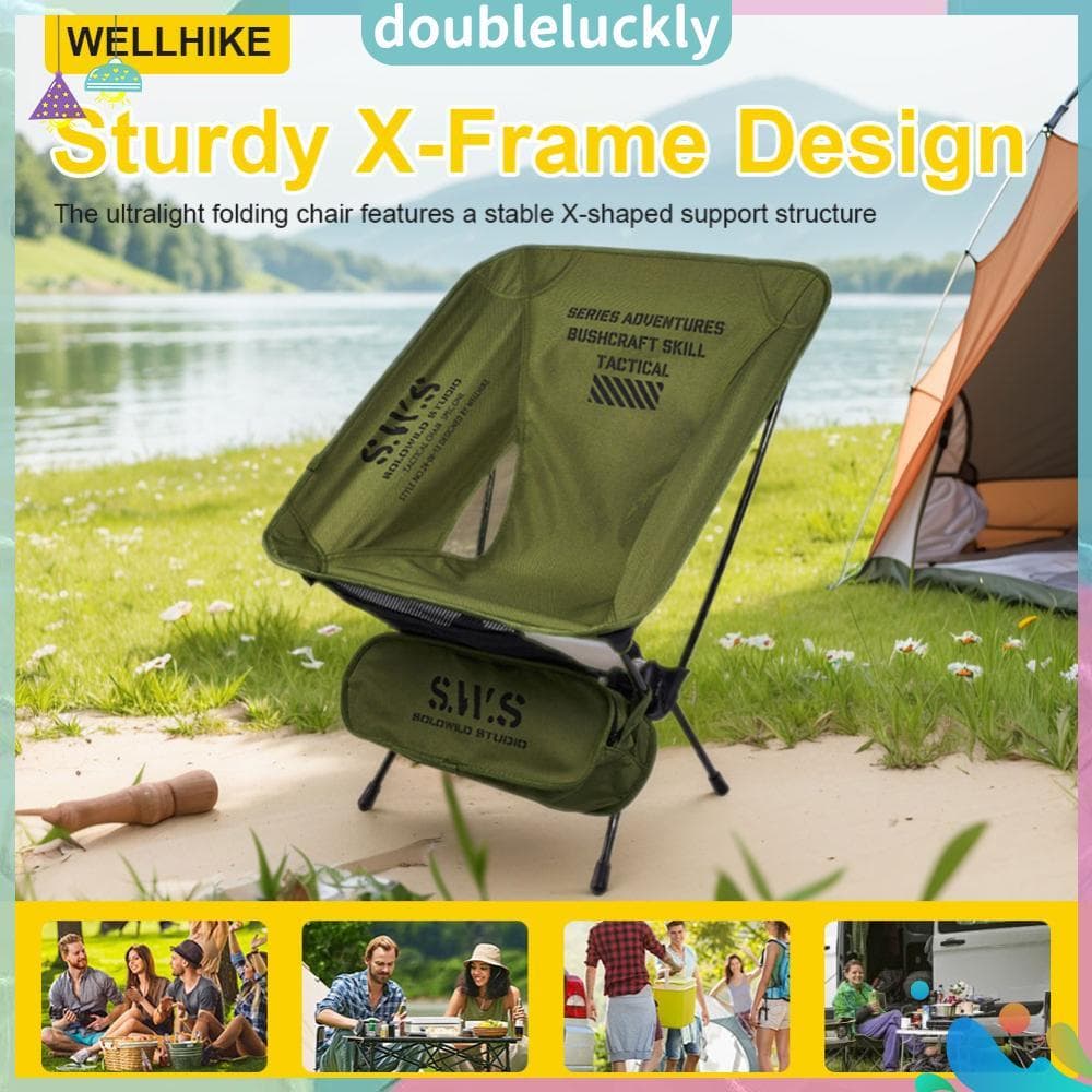 เก้าอี้ตั้งแคมป์พับได้ ผ้า Oxford Ultralight เก้าอี้เดินทางที่ถอดออกได้ Camping Longue ที่นั่งสําหรับการตั้งแคมป์กลางแจ้งเดินป่า รูปที่ 5