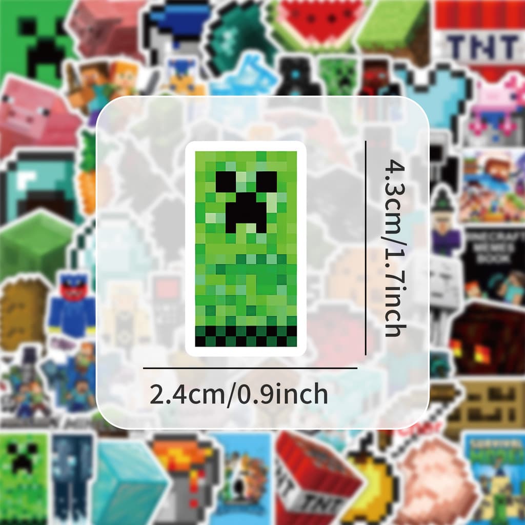 102 ชิ้น Minecraft Sandbox ผจญภัยสติกเกอร์ - ตกแต่งสะสมสําหรับงานฝีมือ DIY และอุปกรณ์แต่ง รูปที่ 4