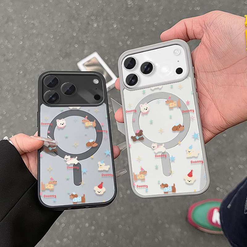 เคสแม่เหล็ก เคสใสกันกระแทกน่ารัก IPhone17 Air 11 12 13 14 15 16 17 PROMAX 17 16 15Pro 16 15 14PLUS 8 7Plus XR X XS XSMAX รูปที่ 1