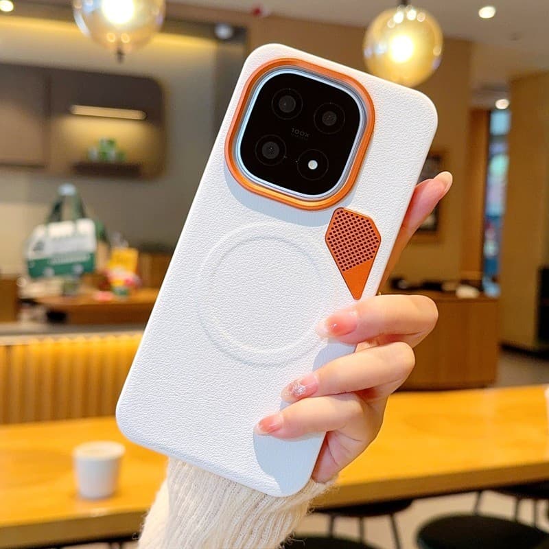 การกระจายความร้อนเคสโทรศัพท์แม่เหล็กสําหรับIQOO 15 13 Z10 Zurbo Pro/Pro+ Y300GTเลนส์โลหะธรรมดาหนังAnti drop Case Sensitiveปุ่มอิสระฝาครอบป้องกัน รูปที่ 2