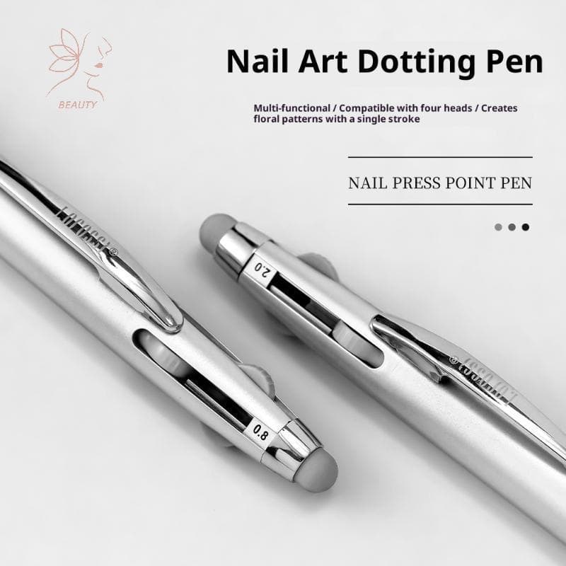 4in1 Nail Dotting Pen Nail Art Dotting Tools In ปากกาลูกลื่น Design Nail Art Tip Dot Paint ชุดแต่งเล็บ {TH} รูปที่ 7