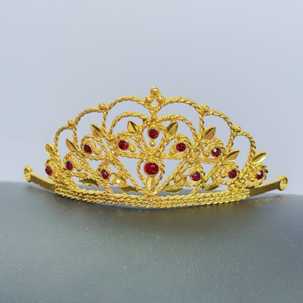 มงกุฏชุดไทย กะบังหน้าเด็ก–ผู้ใหญ่ ใส่ได้ | เครื่องประดับผมนางรำ ชุดไทยโบราณ รูปที่ 4