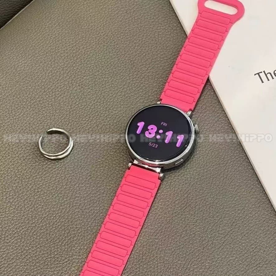 สามซิลิโคนแม่เหล็กสําหรับ Amazfit 2 Square/Active active2/GTS 4Mini/GTS 4 3 2 2e 2Mini/Bip 3/Bip SU Pro Bip6 Bip5 unit bip3 เปลี่ยนสร้อยข้อมือ Band รูปที่ 3
