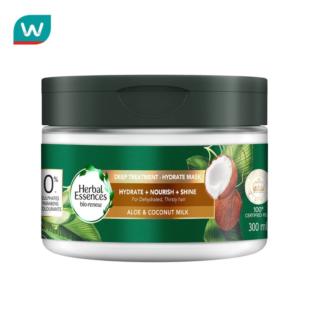 Herbal Essence เฮอร์บัล เอสเซนส์ ทรีทเม้นท์ อโล แอนด์ โคโคนัท มิลค์ ไฮเดรท มาส์ก 300 มล. รูปที่ 1