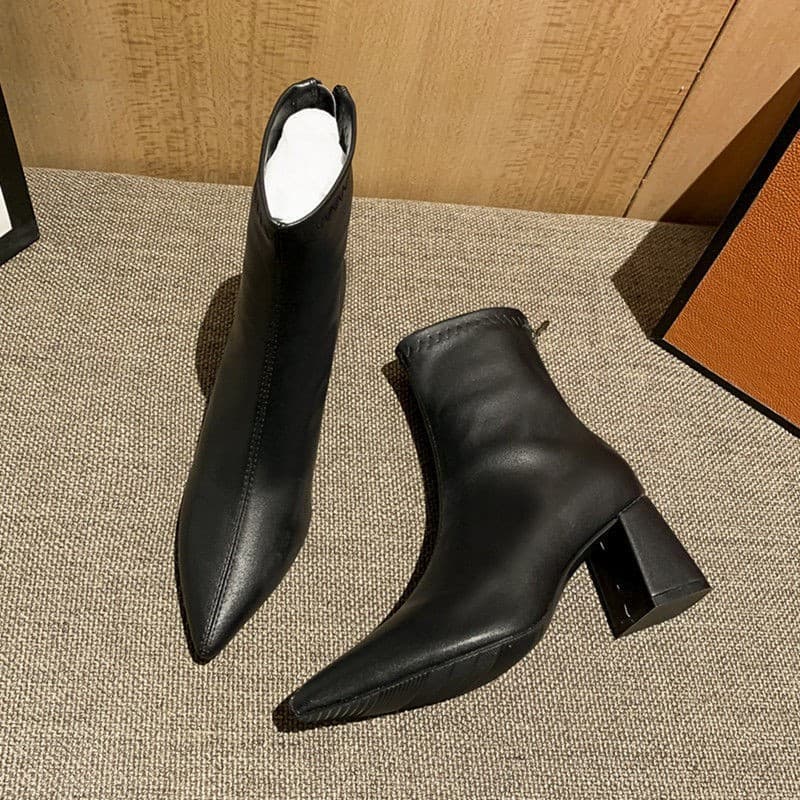 martin boots รองเท้าบูทแฟชั่นส้นสูง มีปลายแหลม สำหรับผู้หญิง รูปที่ 6