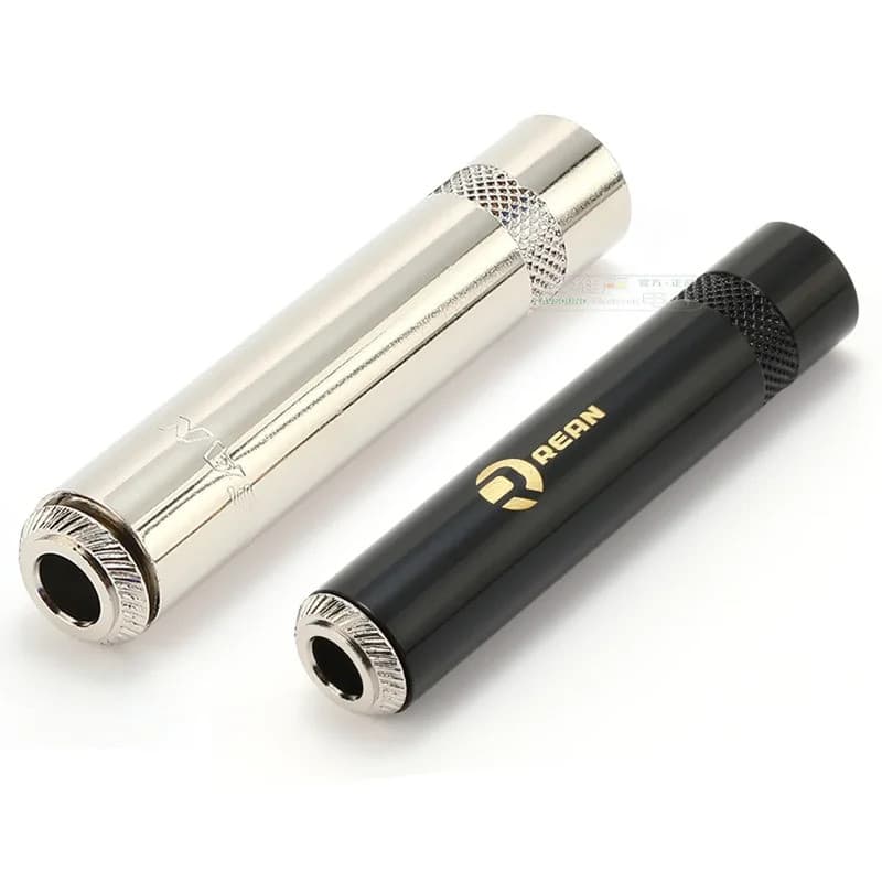 REAN 6.35 มม.2/3 เสาสเตอริโอปลั๊ก Gold-plated 1/4′′ Mono ชุดหูฟังไมโครโฟน Solder TRS ลําโพงกีตาร์ TS Connecto รูปที่ 2